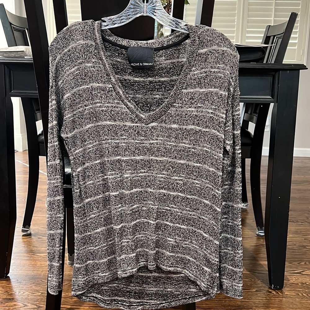 Gray & Black striped sweater